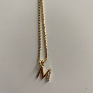 Hillberg & Berk gold “M” necklace